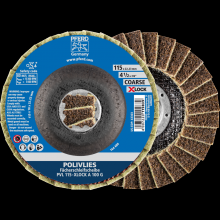 Pferd Inc. 44694201 - PFERD POLIVLIES® Non-Woven Flap Disc, 4-1/2" X-LOCK, 100 Grit, Coarse, Aluminum oxide