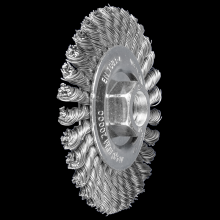 Pferd Inc. 43740031 - PFERD PSF Stringer Bead Wheel Brush 4" Dia .020 Carbon Steel 5/8-11" Thread