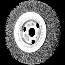 Pferd Inc. 79180017 - PFERD Crimped Wire Wheel Brush 4" Dia Narrow Face .012 Carbon Steel 5/8-1/2" Arbor