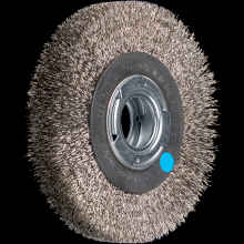 Pferd Inc. 79181160 - PFERD Crimped Wire Wheel Brush 6" Dia Medium Face .012 Stainless Steel 2" Arbor