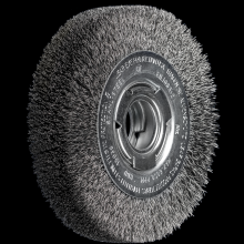 Pferd Inc. 79181235 - PFERD Crimped Wire Wheel Brush 6" Dia Wide Face .012 Carbon Steel 2" Arbor