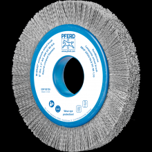 Pferd Inc. 79183726 - PFERD M-BRAD® Composite Wheel Brush 8" Dia. .040/80 Grit Silicon Carbide 2" Arbor