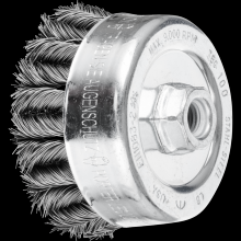 Pferd Inc. 79182553 - PFERD COMBITWIST® Knot Wire Cup Brush 4" Dia. .023 CS 5/8-11" Thread