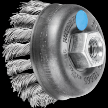 Pferd Inc. 79182334 - PFERD Knot Wire Cup Brush 2-3/4" Dia. .020 Stainless Steel 3/8-24 Thread