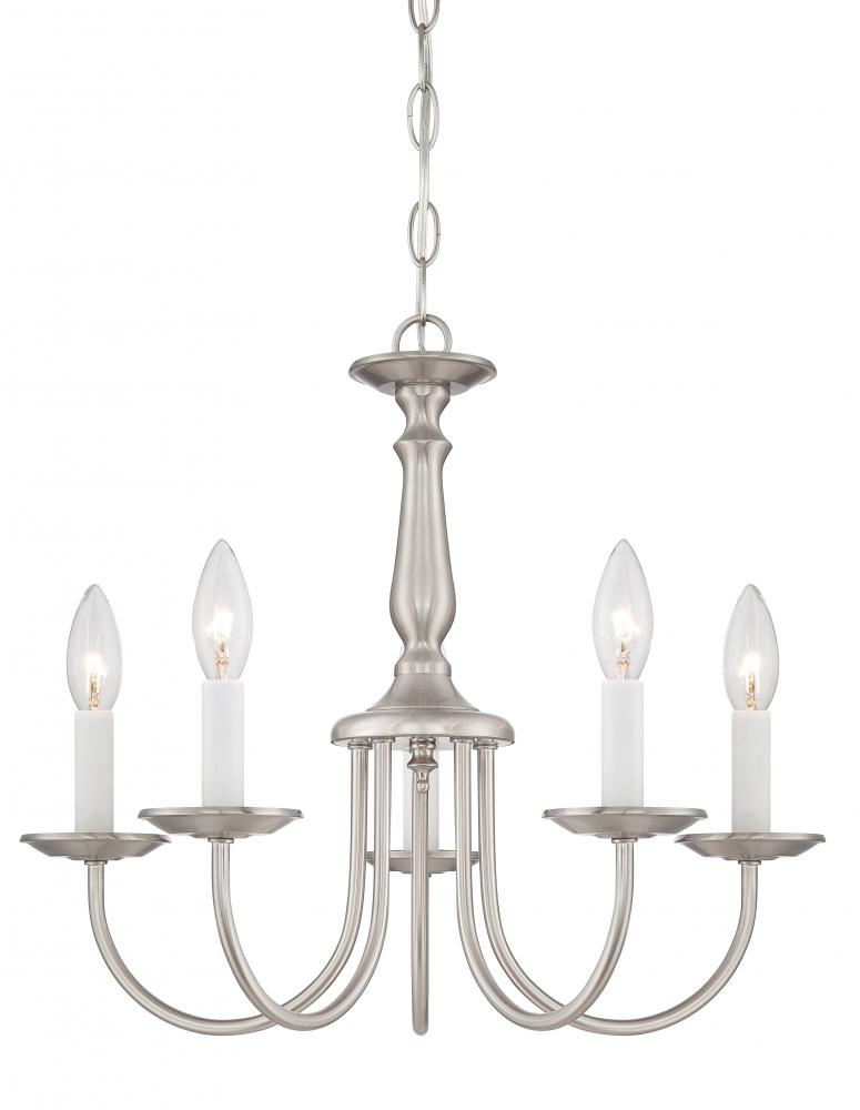 5LT CHANDELIER BRUSHED NICKEL<span class=' ItemWarning' style='display:block;'>Item is usually in stock, but we&#39;ll be in touch if there&#39;s a problem<br /></span>