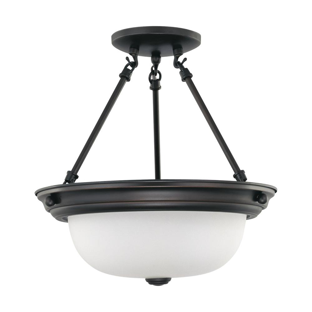 2 LIGHT 13&#34; SEMI-FLUSH<span class=' ItemWarning' style='display:block;'>Item is usually in stock, but we&#39;ll be in touch if there&#39;s a problem<br /></span>