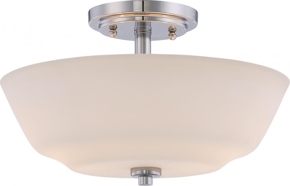 WILLOW 2 LT SEMI FLUSH<span class=' ItemWarning' style='display:block;'>Item is usually in stock, but we&#39;ll be in touch if there&#39;s a problem<br /></span>