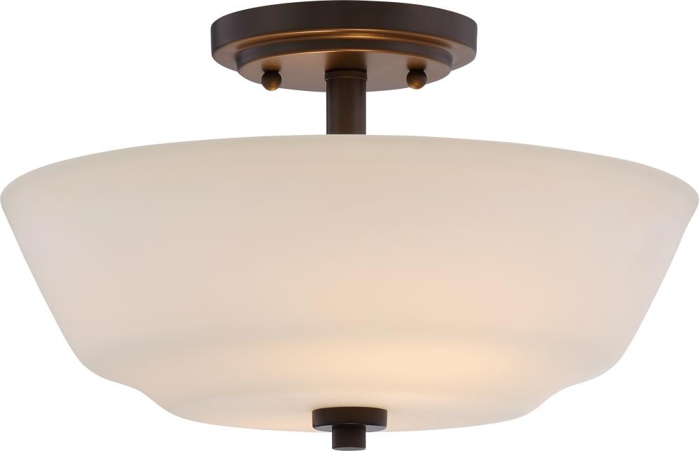 WILLOW 2 LT SEMI FLUSH<span class=' ItemWarning' style='display:block;'>Item is usually in stock, but we&#39;ll be in touch if there&#39;s a problem<br /></span>