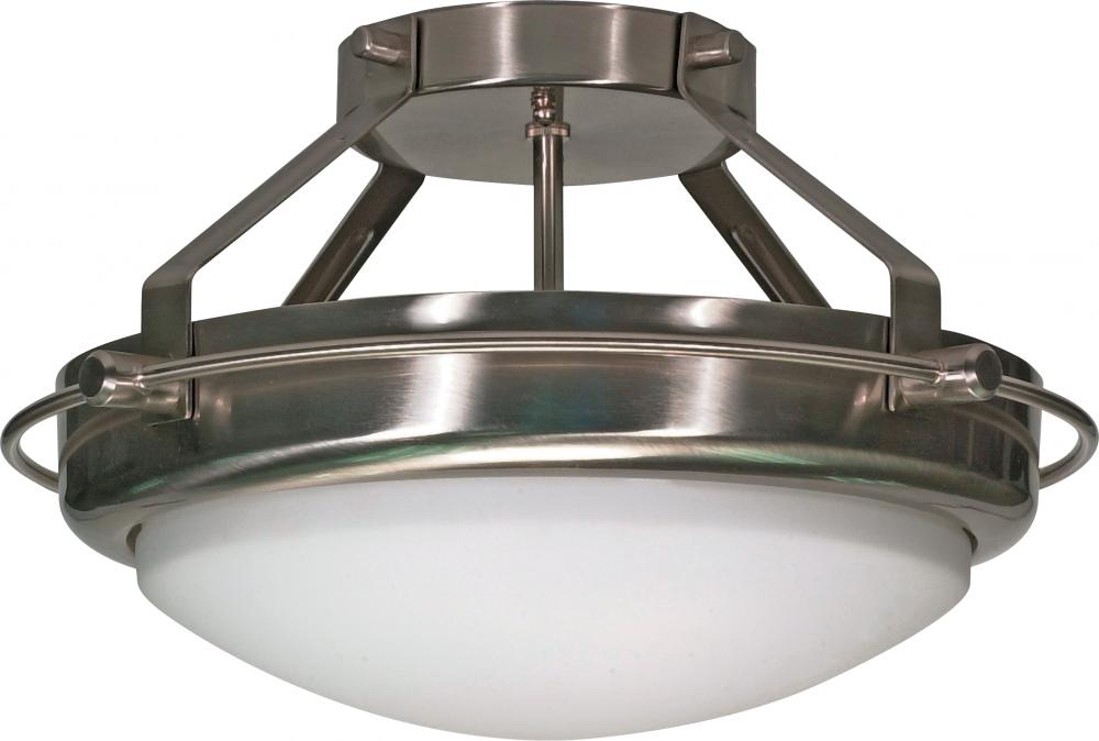 POLARIS 2 LT 14&#34; SEMI FLUSH<span class=' ItemWarning' style='display:block;'>Item is usually in stock, but we&#39;ll be in touch if there&#39;s a problem<br /></span>