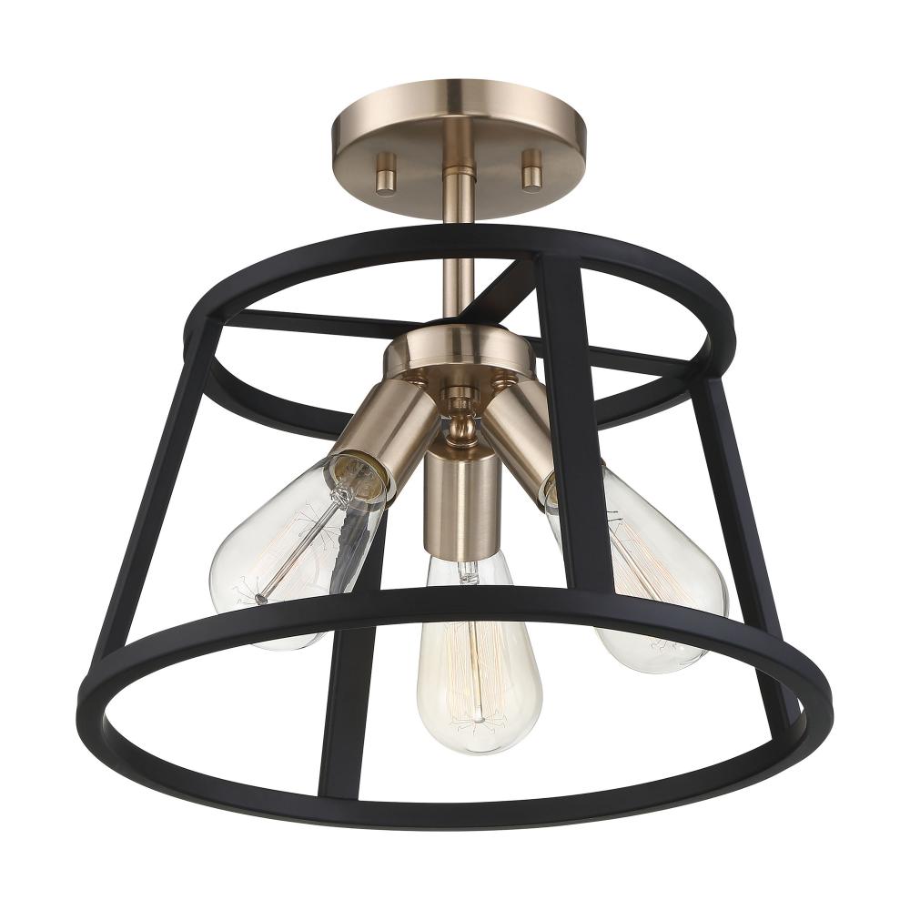 CHASSIS 3 LT SEMI FLUSH MOUNT<span class=' ItemWarning' style='display:block;'>Item is usually in stock, but we&#39;ll be in touch if there&#39;s a problem<br /></span>