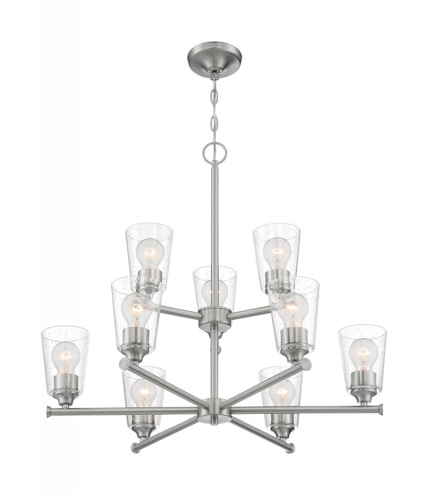 BRANSEL 9 LIGHT CHANDELIER<span class=' ItemWarning' style='display:block;'>Item is usually in stock, but we&#39;ll be in touch if there&#39;s a problem<br /></span>