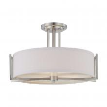 Nuvo 60/4758 - GEMINI 3 LIGHT SEMI-FLUSH