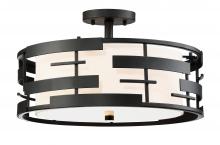 Nuvo 60/6436 - LANSING 3 LGT SEMI FLUSH