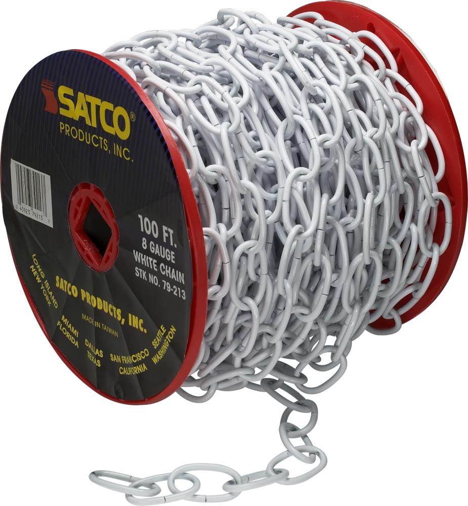 100&#39; REEL CHAIN WHITE 8 GAUGE<span class=' ItemWarning' style='display:block;'>Item is usually in stock, but we&#39;ll be in touch if there&#39;s a problem<br /></span>