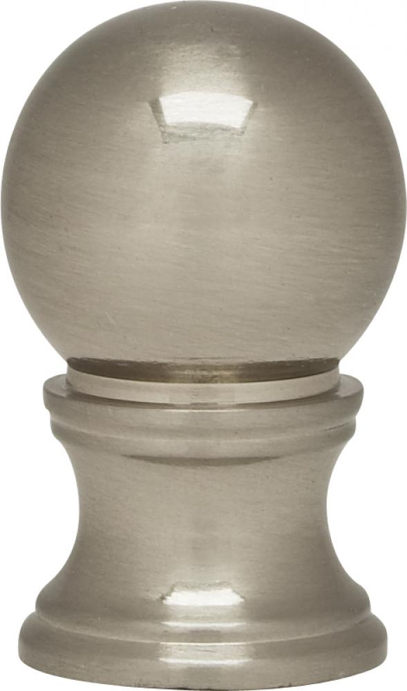 3/4&#34; SATIN NICKEL BALL FINIAL<span class=' ItemWarning' style='display:block;'>Item is usually in stock, but we&#39;ll be in touch if there&#39;s a problem<br /></span>