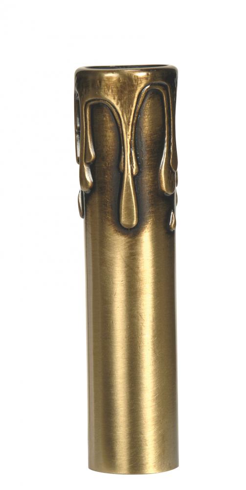 4&#34; ANT BRASS DRIP METAL CANDLE<span class=' ItemWarning' style='display:block;'>Item is usually in stock, but we&#39;ll be in touch if there&#39;s a problem<br /></span>