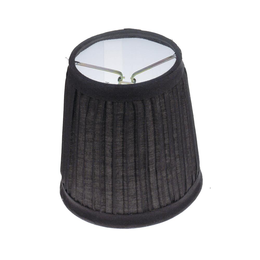 BLACK PLEATED CLIP ON SHADE<span class=' ItemWarning' style='display:block;'>Item is usually in stock, but we&#39;ll be in touch if there&#39;s a problem<br /></span>