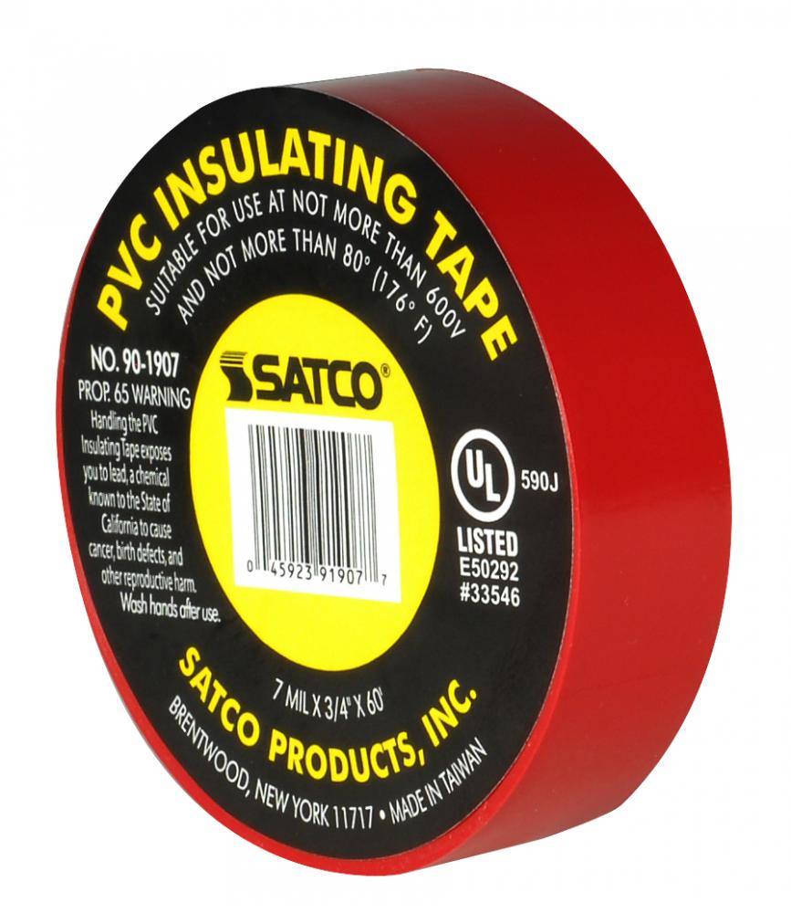 RED ELEC TAPE 60 FT. 3/4&#34;<span class=' ItemWarning' style='display:block;'>Item is usually in stock, but we&#39;ll be in touch if there&#39;s a problem<br /></span>