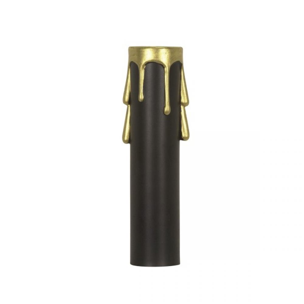 3&#34; BLCK/GOLD DRIP CAND. CANDLE<span class=' ItemWarning' style='display:block;'>Item is usually in stock, but we&#39;ll be in touch if there&#39;s a problem<br /></span>