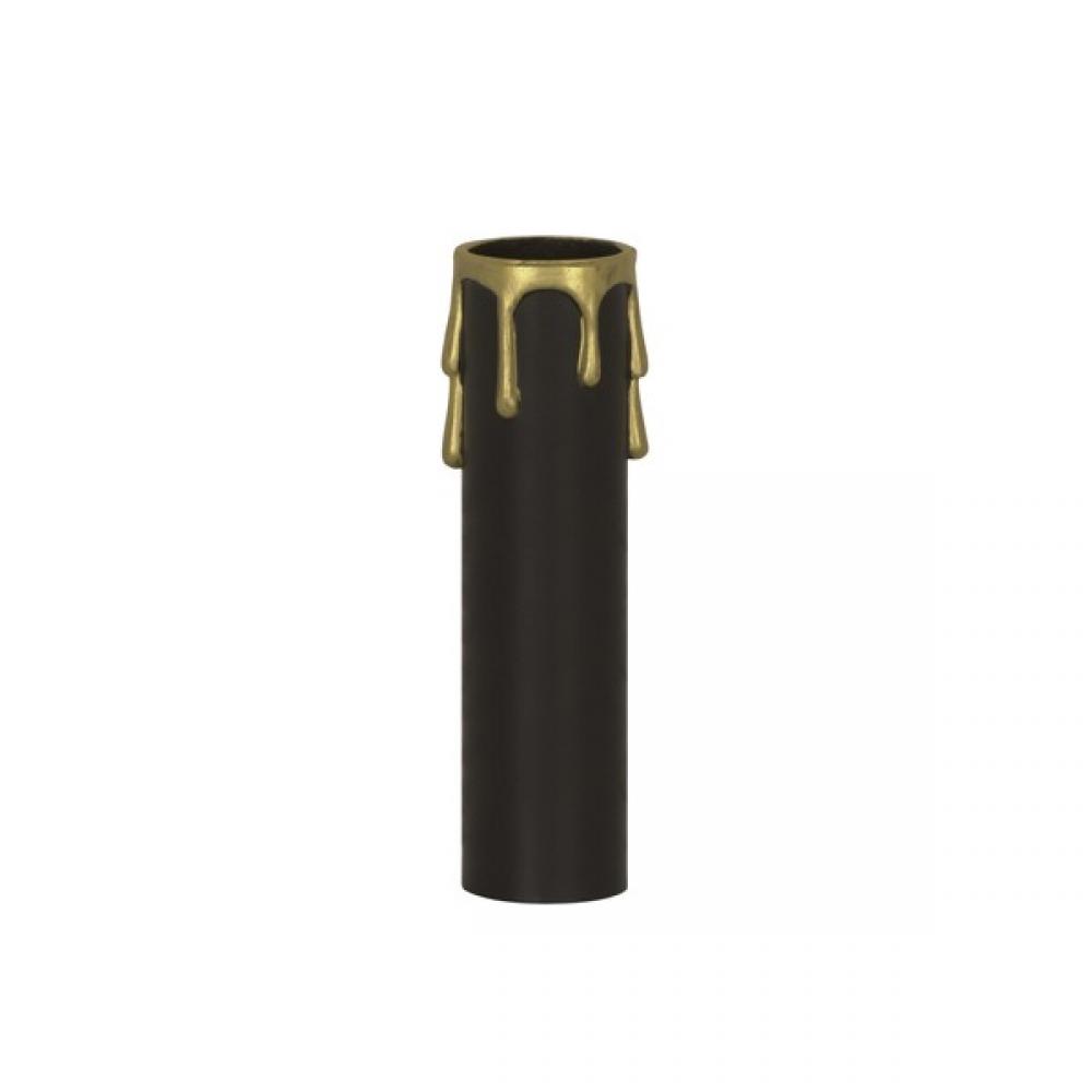 3&#34; BLCK/GOLD DRIP STD. CANDLE<span class=' ItemWarning' style='display:block;'>Item is usually in stock, but we&#39;ll be in touch if there&#39;s a problem<br /></span>