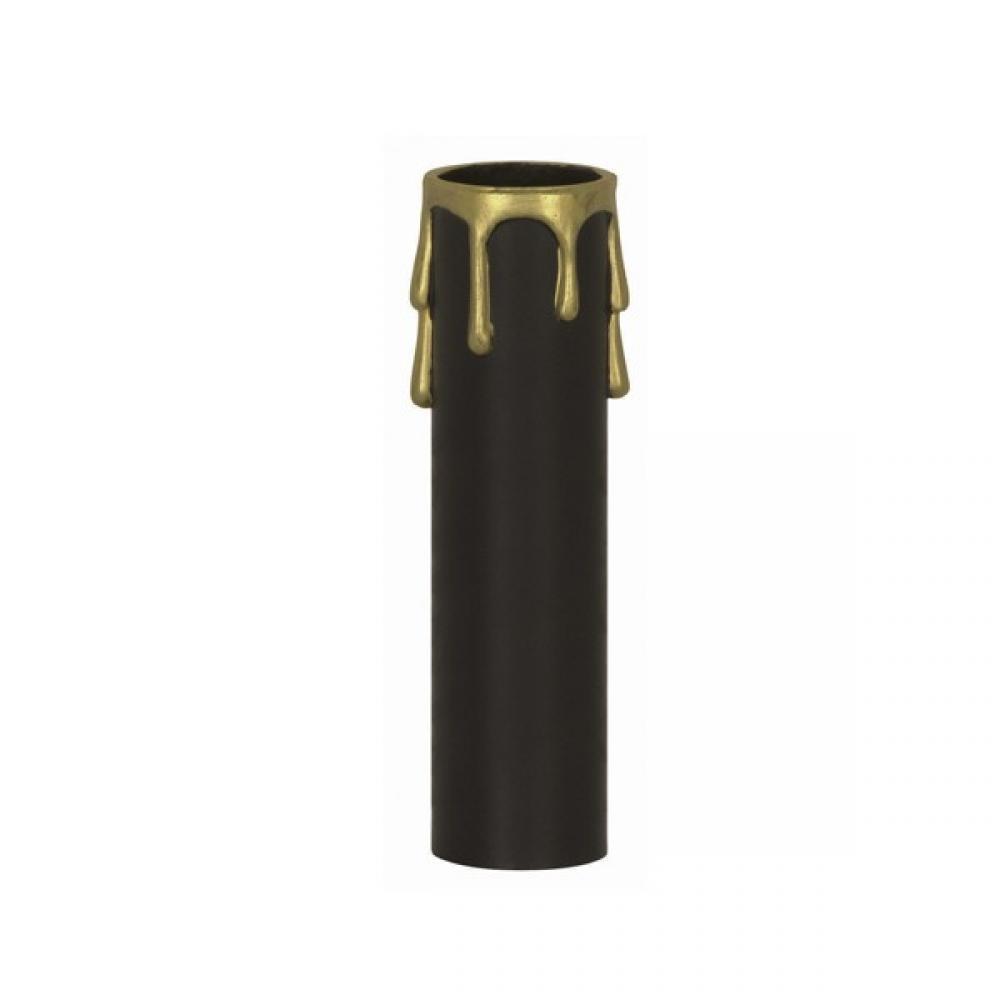 4&#34; BLK/GOLD DRIP STD. CANDLE<span class=' ItemWarning' style='display:block;'>Item is usually in stock, but we&#39;ll be in touch if there&#39;s a problem<br /></span>