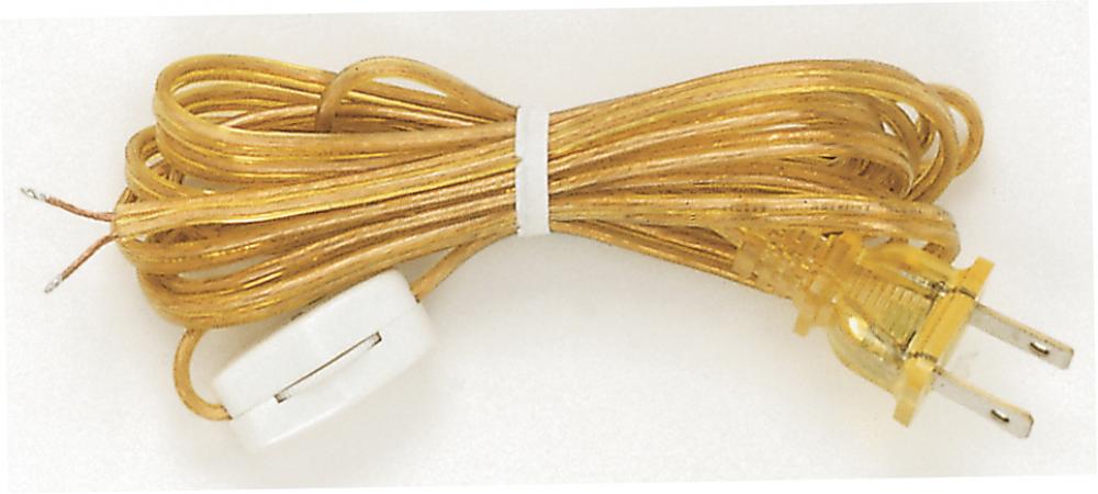 8&#39; CLR GOLD CORD SET W/SWITCH<span class=' ItemWarning' style='display:block;'>Item is usually in stock, but we&#39;ll be in touch if there&#39;s a problem<br /></span>