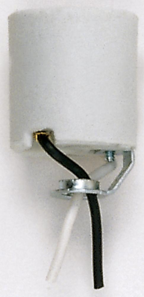 WHT PORCELAIN SOCKET W/HICKEY<span class=' ItemWarning' style='display:block;'>Item is usually in stock, but we&#39;ll be in touch if there&#39;s a problem<br /></span>