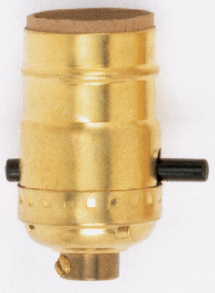 BRASS PUSH THRU SOCKET<span class=' ItemWarning' style='display:block;'>Item is usually in stock, but we&#39;ll be in touch if there&#39;s a problem<br /></span>