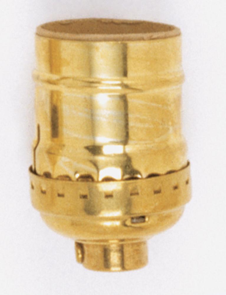 BRASS KEYLESS SOCKET<span class=' ItemWarning' style='display:block;'>Item is usually in stock, but we&#39;ll be in touch if there&#39;s a problem<br /></span>