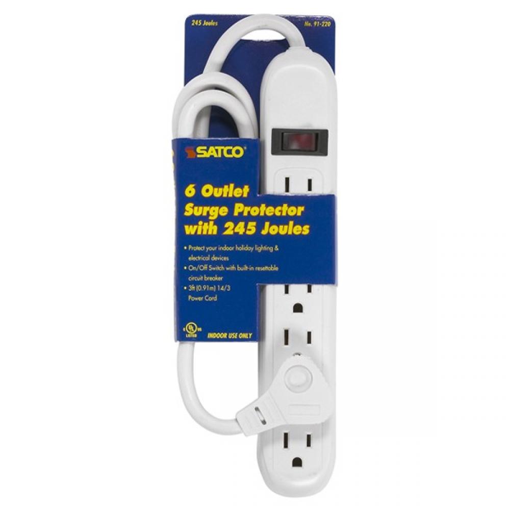 6 OUTLET ABS POWER STRIP<span class=' ItemWarning' style='display:block;'>Item is usually in stock, but we&#39;ll be in touch if there&#39;s a problem<br /></span>