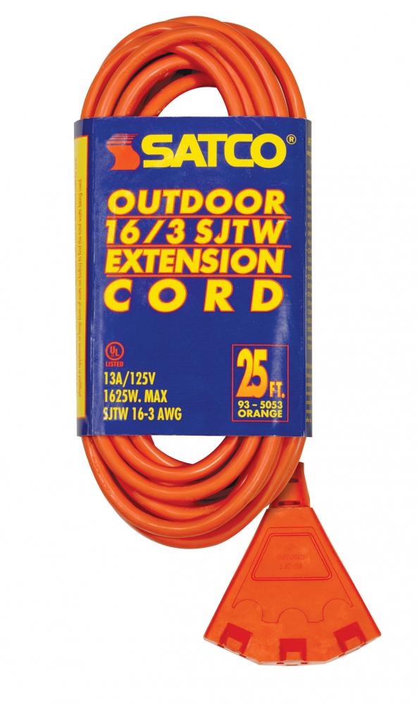 25FT 16/3 SJTW ORANGE OUTDOOR<span class=' ItemWarning' style='display:block;'>Item is usually in stock, but we&#39;ll be in touch if there&#39;s a problem<br /></span>