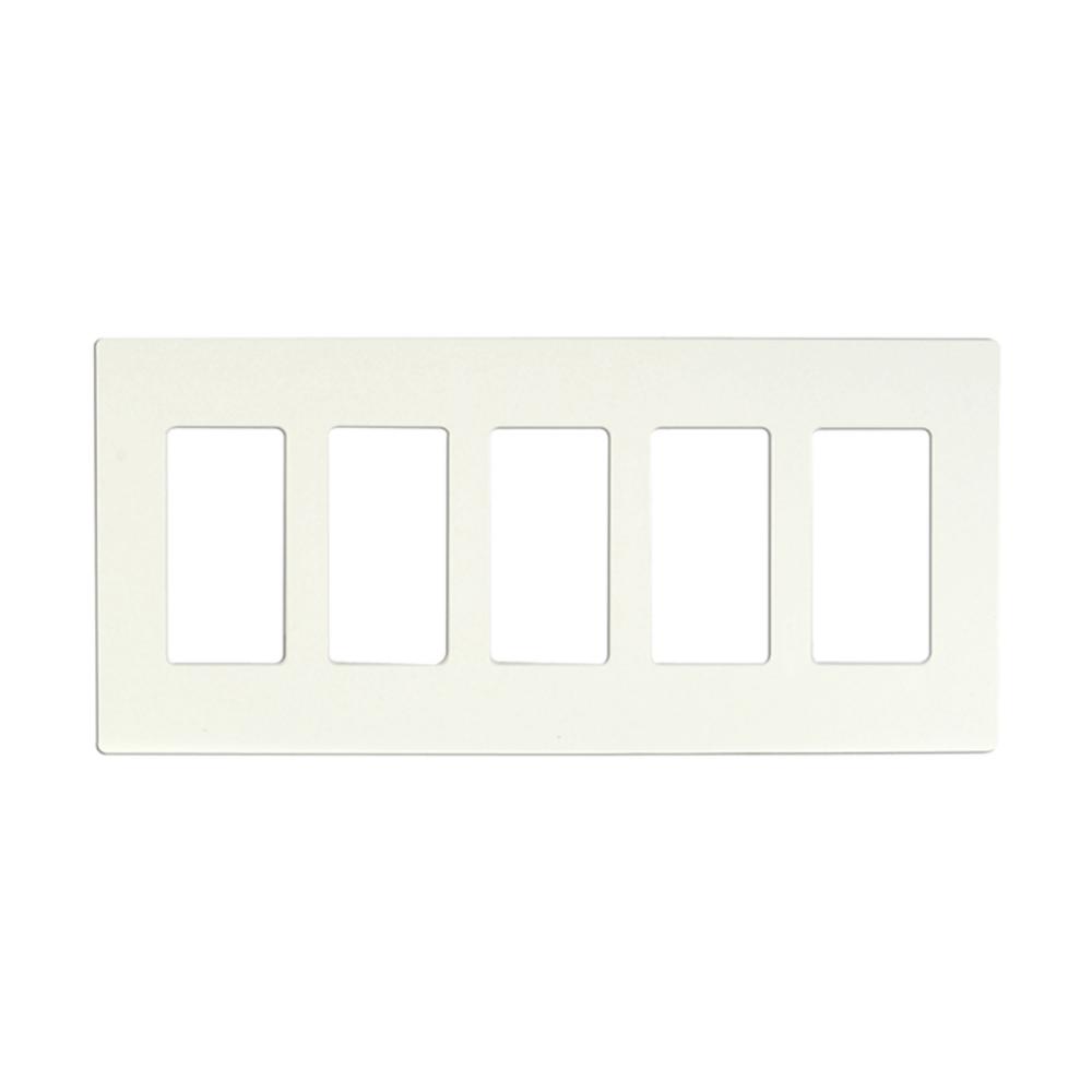 CLARO 5 GANG WALLPLATE WH<span class=' ItemWarning' style='display:block;'>Item is usually in stock, but we&#39;ll be in touch if there&#39;s a problem<br /></span>