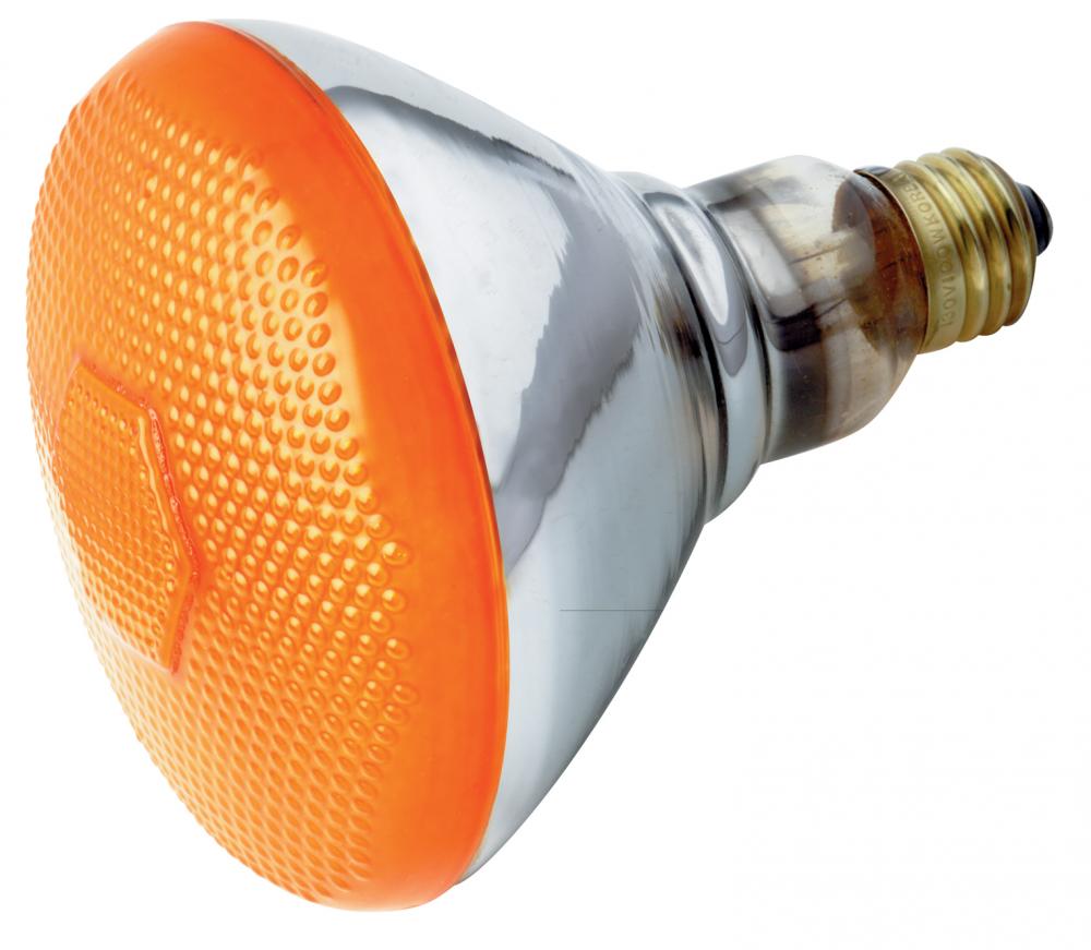 100W BR-38 AMBER 120V.<span class=' ItemWarning' style='display:block;'>Item is usually in stock, but we&#39;ll be in touch if there&#39;s a problem<br /></span>