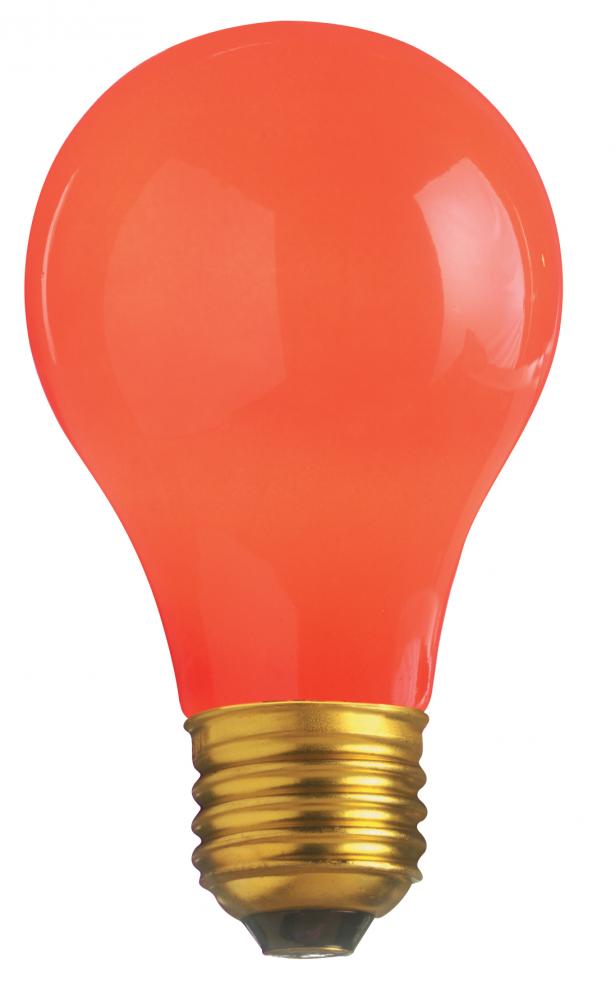 40W A19 CERAMIC RED 130V<span class=' ItemWarning' style='display:block;'>Item is usually in stock, but we&#39;ll be in touch if there&#39;s a problem<br /></span>