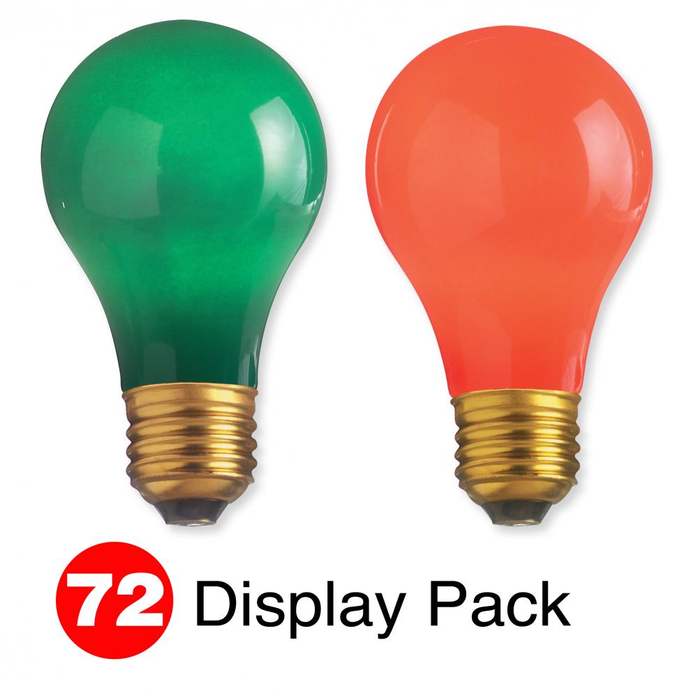 25W A19 CERAMIC RED/GREEN DISP<span class=' ItemWarning' style='display:block;'>Item is usually in stock, but we&#39;ll be in touch if there&#39;s a problem<br /></span>