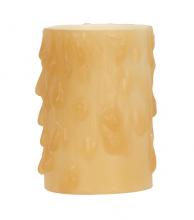 Satco 80/1974 - 1 5/8" AMBER BEES WAX CANDLE