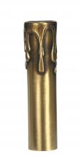 Satco 80/2142 - 4" ANT BRASS DRIP METAL CANDLE