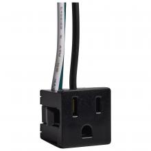 Satco 80/2828 - BLK SNAP-IN CONV OUTLET 14 GA