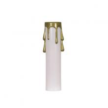 Satco 90/1509 - 2" CANDELABRA COVER WHT/GOLD D