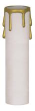 Satco 90/1514 - 2" ED. CANDEL COVER WHT/GOLD D