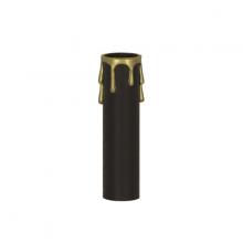 Satco 90/368 - 3" BLCK/GOLD DRIP STD. CANDLE