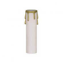 Satco 90/369 - 3" WHTE/GOLD DRIP STD. CANDLE