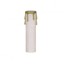 Satco 90/373 - 4" WHTE/GOLD DRIP STD. CANDLE