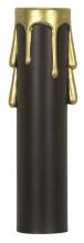 Satco 90/374 - 4" BLK/GOLD DRIP CAND. CANDLE