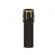 Satco 90/375 - 4" BLK/GOLD DRIP STD. CANDLE