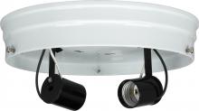 Satco 90/684 - 8" WHITE 2 LIGHT WIRED PAN