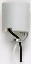 Satco 90/760 - WHT PORCELAIN SOCKET W/HICKEY