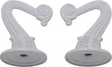 Satco 90/770 - TWO WHT FIN METAL HOOK&HARD