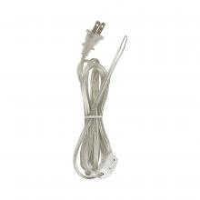 Satco 90/968 - 8' CLEAR SILVER CORD SET W/SWI