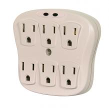 Satco 91/223 - 6 OUTLET PLUG IN SURGE PROTECT